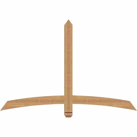 Ekena Millwork Bellingham Timber Gable Bracket, Western Red Cedar, 60"W x 40"H x 3 1/2"D x 3 1/2"F, 16/12 Pitch GBW060X40X0404BEL00SWR